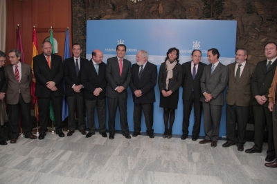 Promotores del proyecto en el Ayuntamiento